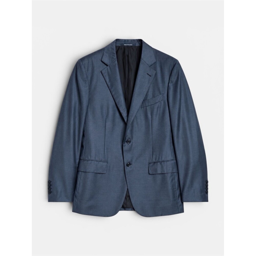 Ermenegildo Zegna Trofeo Torino Blue Wool Blazer Men’s 50R Luxury Sport Coat